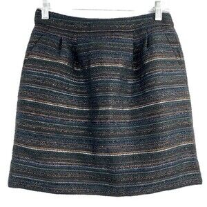 J Crew Sparkle Tweed Mini Skirt Size 00